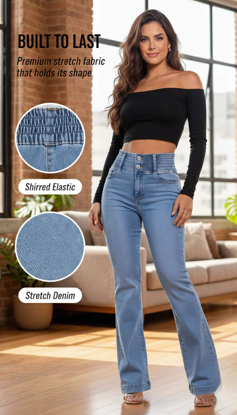 Contora™ – High Waist Tummy Control Stretch Flare Jeans + 50% OFF - Image 4