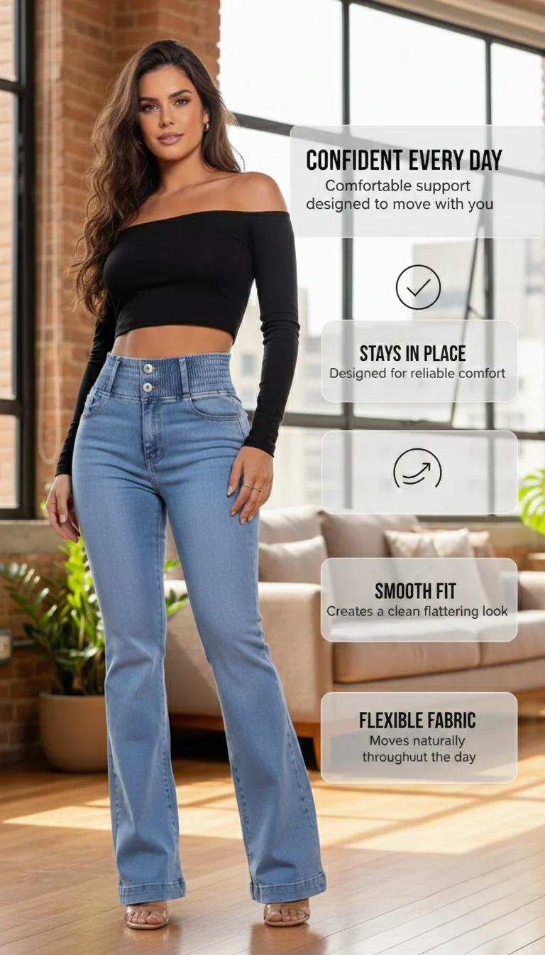 Contora™ – High Waist Tummy Control Stretch Flare Jeans + 50% OFF - Image 5