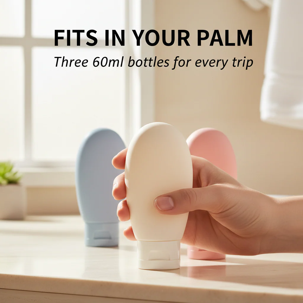 Glyde™ – Leakproof Silicone Travel Bottles Set of 3 (60ml) + 50 % OFF - Image 2