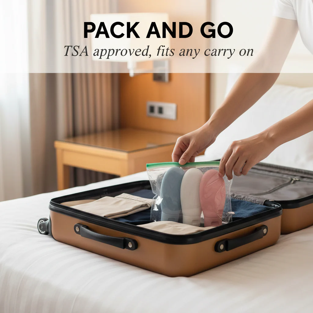 Glyde™ – Leakproof Silicone Travel Bottles Set of 3 (60ml) + 50 % OFF - Image 3
