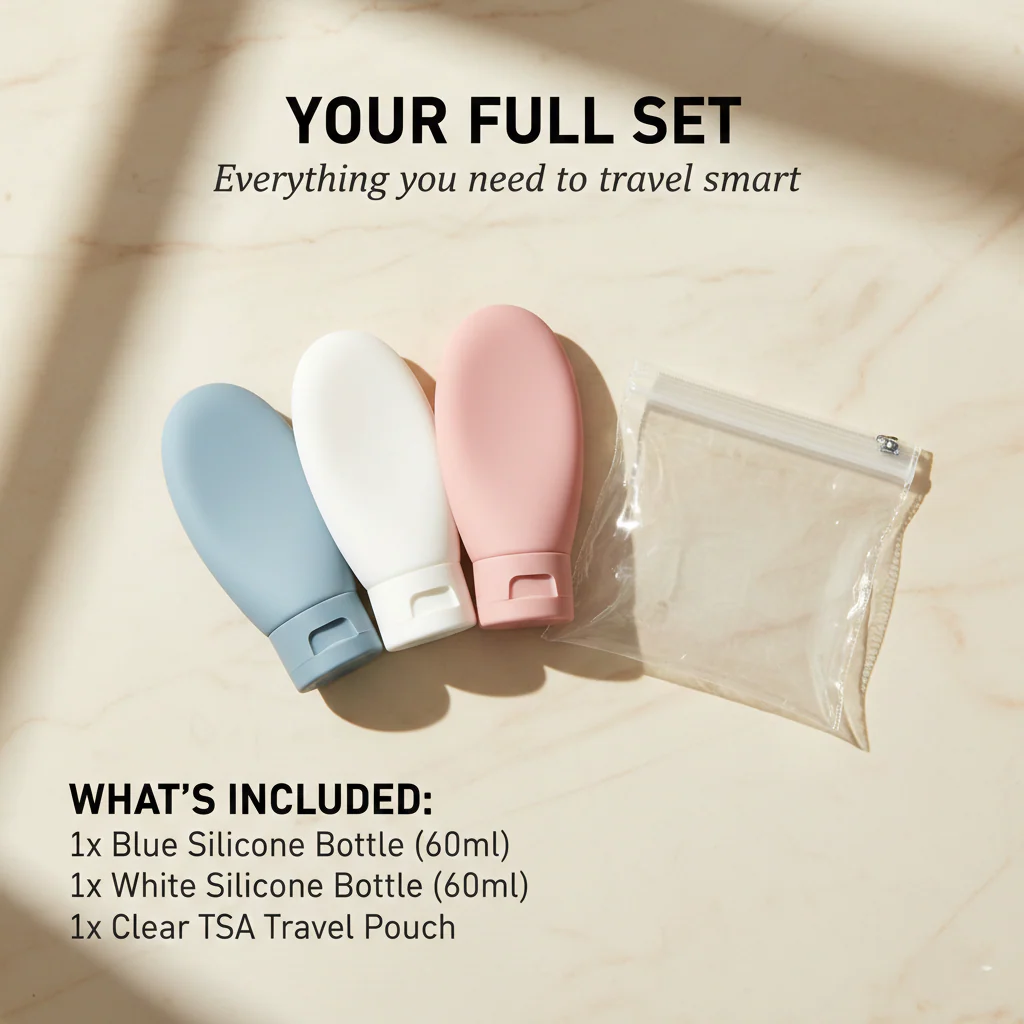 Glyde™ – Leakproof Silicone Travel Bottles Set of 3 (60ml) + 50 % OFF - Image 6