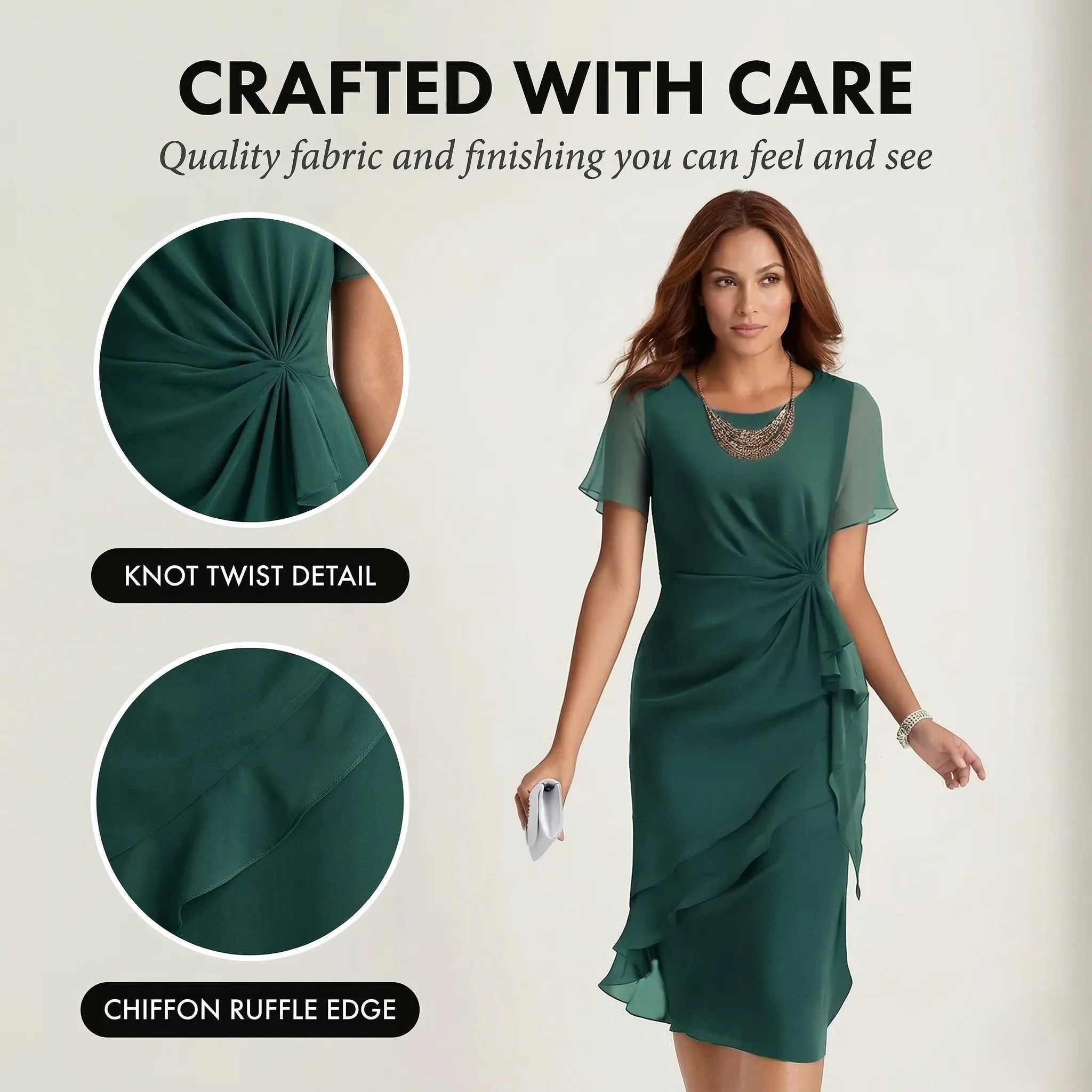 Floravel™ – Knot-Waist Layered Ruffle Chiffon Midi Dress + 50% OFF - Image 5