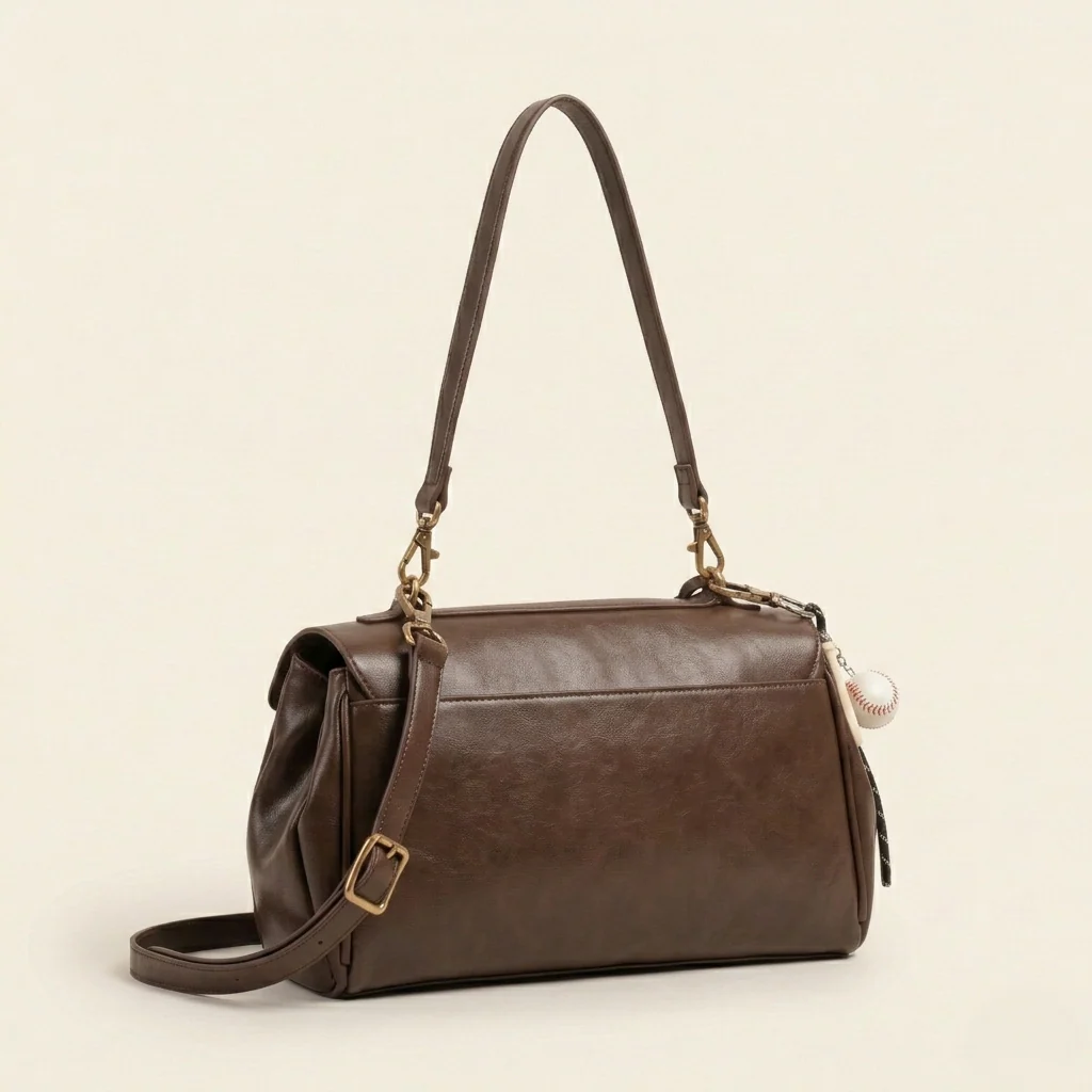 Patina™ – Vintage Vegan Leather Shoulder Bag with Lucky Charm + 50 % OFF - Image 3