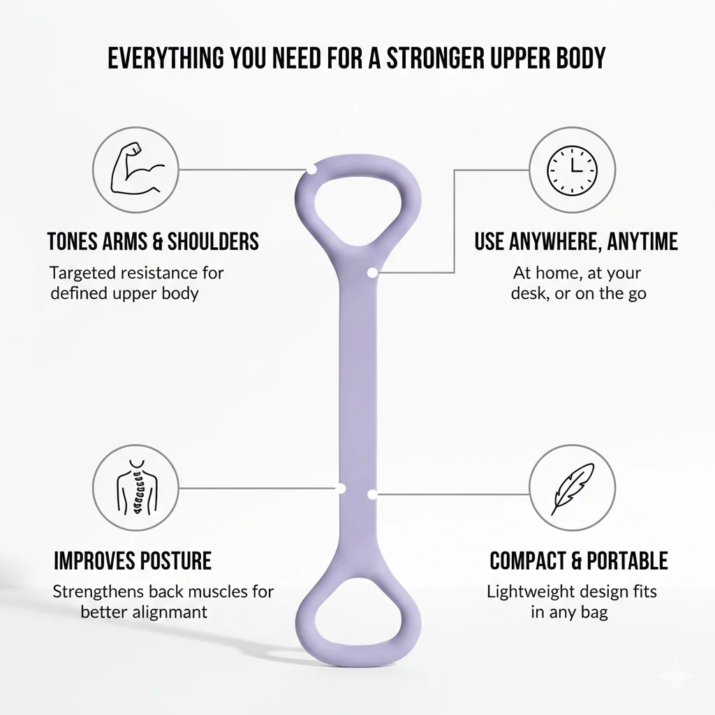 Flexelle™ – Silicone Figure 8 Resistance Band for Arms, Back & Shoulder Toning + 50 % OFF - Image 2