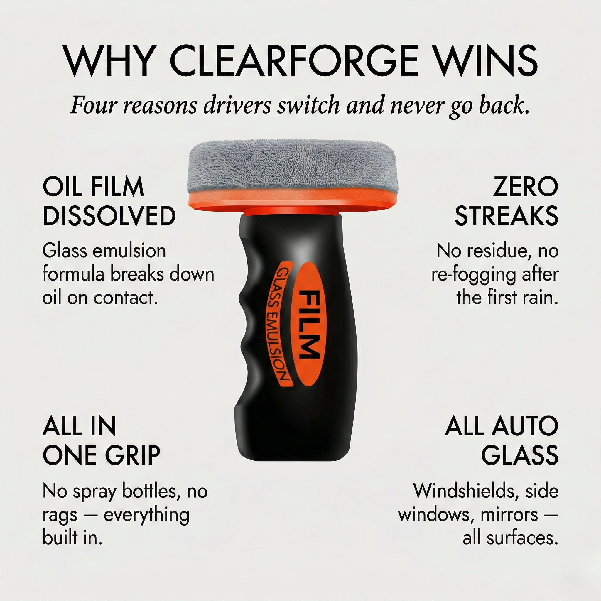 ClearForge™ – One-Wipe Oil Film Removal Glass Cleaner +_50% OFF - Image 4