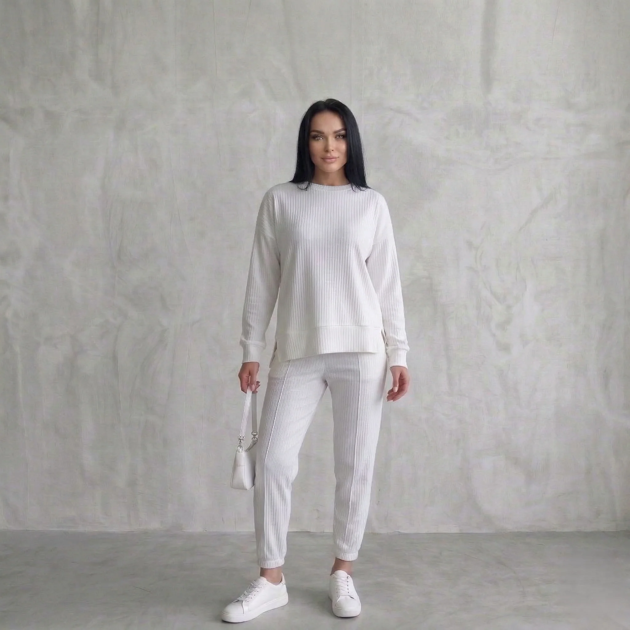 Drapecroft™ – Asymmetric Hem Sweatshirt & Pants Lounge Set + 50% OFF - Image 12