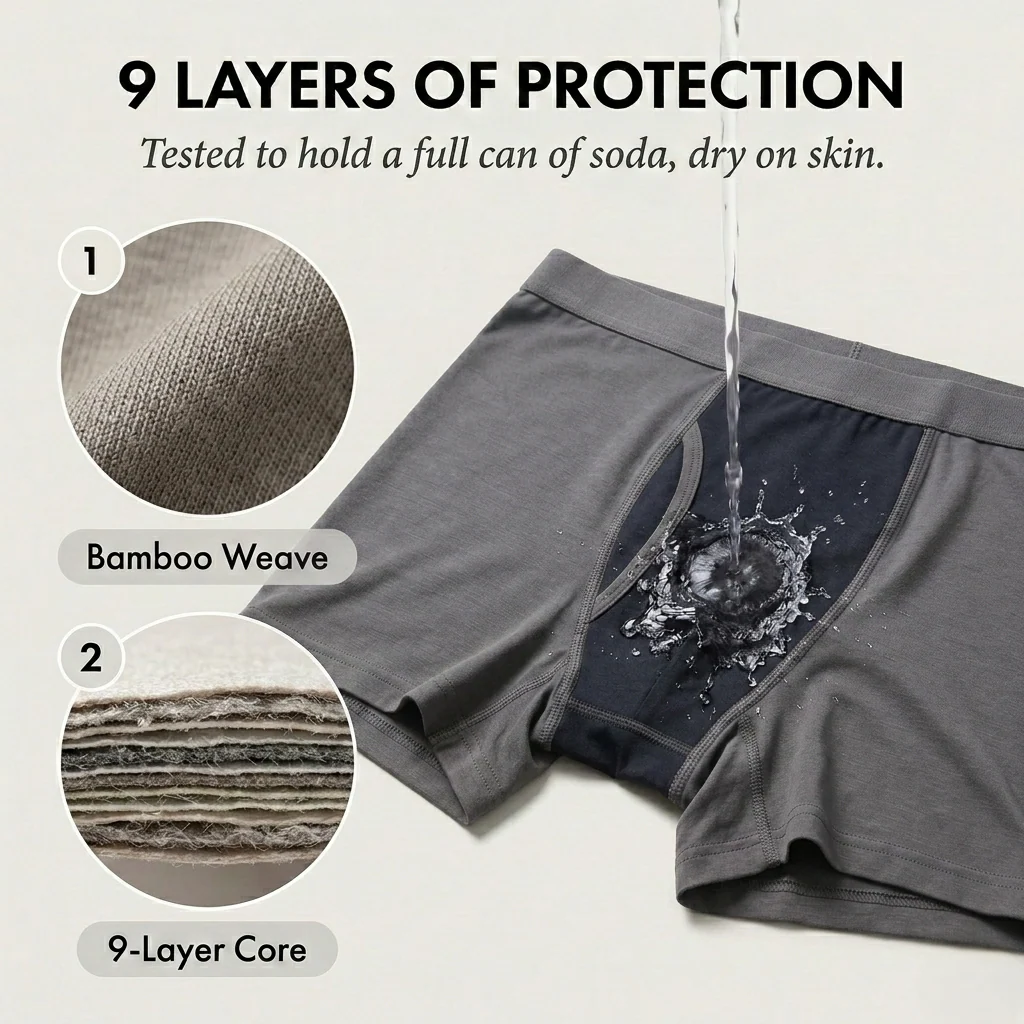 Harven™ – 12-Hour Leak-Proof Bamboo Incontinence Boxer Briefs for Men + 50% OFF - Image 5