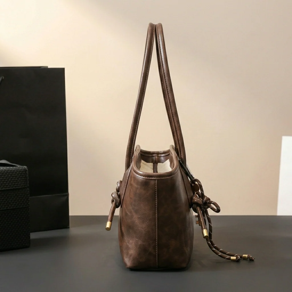 Patina™ – Vintage Bow Leather-Look Shoulder Tote Bag + 50% OFF - Image 2