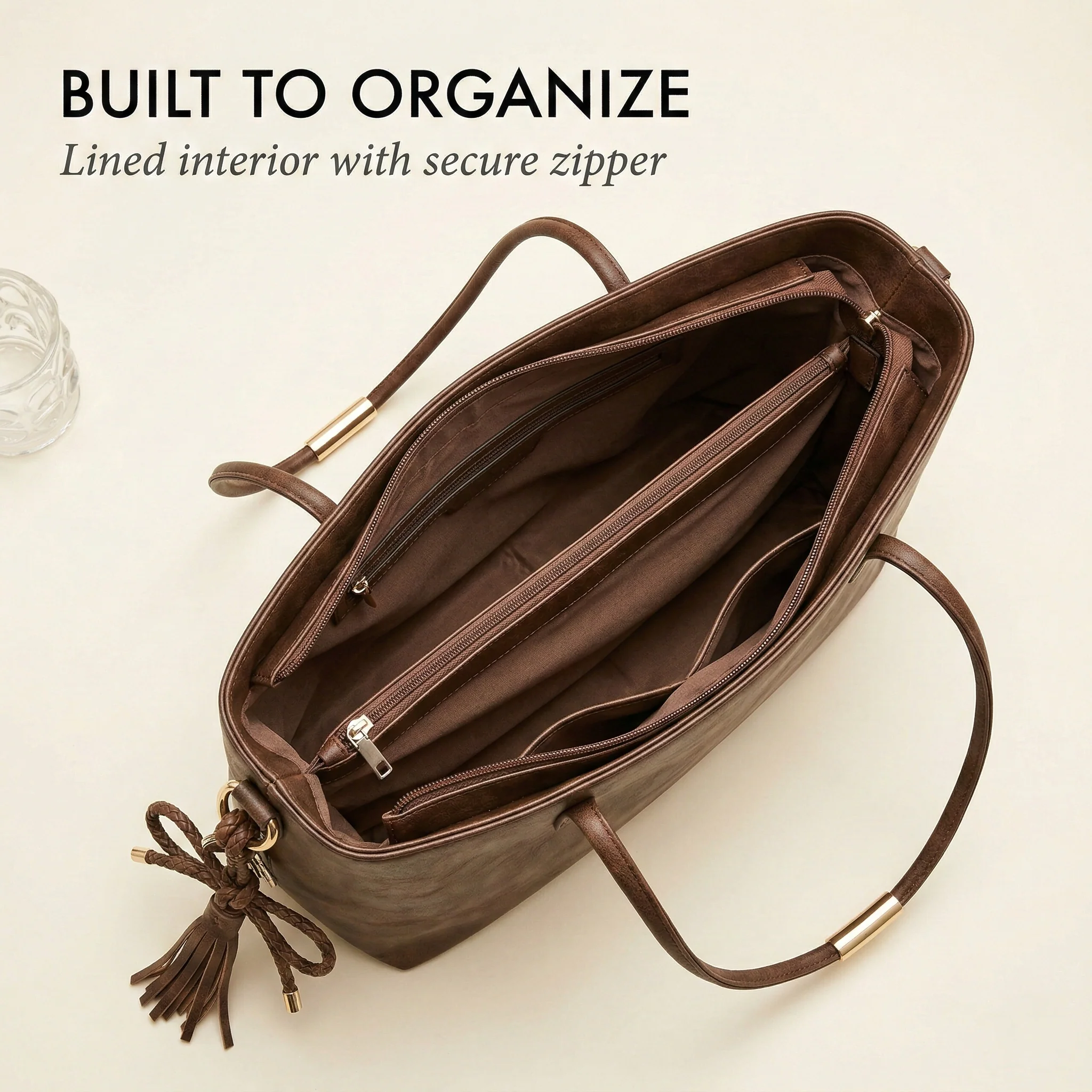 Patina™ – Vintage Bow Leather-Look Shoulder Tote Bag + 50% OFF - Image 3